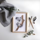 Poster - Eli The Koala - Frame kids watercolor illustration - LES AQUARELLES DE MARLENE