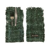 Couverts de service - Le Porte-couverts Oh My Gee - Vert Forêt - Lot de 4 - BAZAR BIZAR - COASTAL LIVING