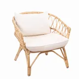Armchairs - Rattan armchair with cushions - LESKY - HYDILE