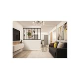 Kitchens furniture - VERREA aluminum interior canopy - 6 clear windows - Sandblasted black - 207 x 123 cm - 🇫🇷 VERREA
