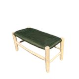 Benches - Large wooden bench and khaki rope - ROUCOU - HYDILE