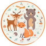 Anniversaires - 6 Assiettes Animaux de la Forêt - Recyclable - ANNIKIDS