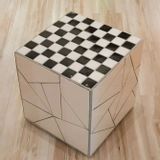 Coffee tables - Chess checkerboard tiled cube - L'ATELIER DES CREATEURS