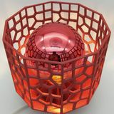Lampes à poser - Lampe à poser design avec un motif de Voronoï imprimé en 3D et matière éco-responsable - BEN-J-3DCRÉA