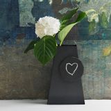Accessoires de déco extérieure - Vase en ardoise naturelle trapèze, MESSAGE - LE TRÈFLE BLEU