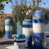 Ceramic - Tanah H90 Blue Beige Ceramic Jar - CFOC