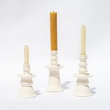 Ceramic - White Tamegroute candleholder - ALCANTARA-FREDERIC