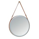 Miroirs - Miroir mural rond suspendu avec éclairage LED - ANGEL CERDÁ