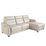 Canapés - Canapé chaise longue (R) avec revêtement en cuir et mécanisme relax - ANGEL CERDÁ