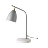 Table lamps - Table lamp in white marble and grey steel - ANGEL CERDÁ