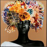 Art photos - Framed Picture Flower Hair 120x120cm - KARE DESIGN