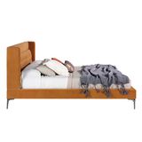 Beds - Upholstered bed upholstered fabric velvety quilted fabric - ANGEL CERDÁ