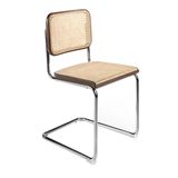 Chairs - Walnut and rattan wood Dining table chair - ANGEL CERDÁ