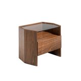 Night tables - Hexagonal walnut bedside table - ANGEL CERDÁ