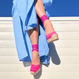 Chaussures - Espadrilles fushia en daim : Élégance et confort à vos pieds - ATELIER COSTÀ