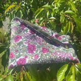 Pochettes - Pochette fleuris upcyclé - LA FÉE L'A FAIT