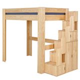 Beds - NOAH loft bed with stairs - MOBILIER D'ICI ET D'AILLEURS