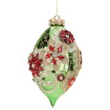 Guirlandes et boules de Noël - GLSS FABR.KING'S JEWEL FIN.ORN GRN/RD CM - GOODWILL M&G
