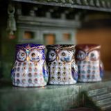 Ceramic - OWL FAMILY – CLOISONNÉ LUCKY CHARMS - TRESORIENT