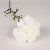 Décorations florales - Oeillet artificiel couleur blanc H67cm - LE COMPTOIR.COM