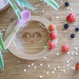 Children's mealtime - Baby panda meal set: bowl and spoon - CAP BAMBOU