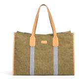 Bags and totes - canvas/leather tote bag - ZEDE (LIZE CREATIONS)