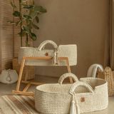Baby furniture - XL Baby Moses baskets with straight hood and rocking stand - ANZY HOME