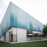Outdoor space equipments - Geometric blue Outdoor Wallpaper - ACTE-DECO