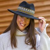 Hats - WIDE BRIMMED FELT HAT - KNIT BRAID - TRAVAUX EN COURS...