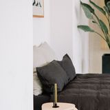 Bed linens - FITTED BED SHEET STORM GREY - GENUIN