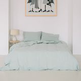 Bed linens - FITTED BED SHEET DUSTY GREEN - GENUIN