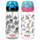 Children's mealtime - Nûby Soft Straw Push Cup made with Tritan™ - 540ml - NUBY