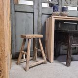 Stools - Old rectangular stool - PAGODA INTERNATIONAL