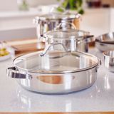 Stew pots - CICLA 28 CM 2-HANDLE STAINLESS STEEL FRYING PAN - BEKA