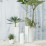 Vases - ARK 4 White vase biscuit porcelain H=19cm, D=9,5cm - YLVAYA DESIGN