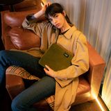 Travel accessories - Olive Corduroy Laptop Sleeve ♻️ - WOUF