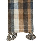 Throw blankets - Recycled Cotton Throw - checked with tassels - MADAM STOLTZ