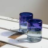 Cristallerie - Verre à l'ancienne bleu cobalt - MAAKO