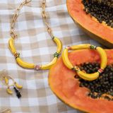 Jewelry - Bananas, papayas, & pomegrenate necklace - Vibration - NACH