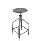 Stools for hospitalities & contracts - Nicolle® “DRAFTSMAN” Adjustable H65/80cm Metal Stool - NICOLLE CHAISE
