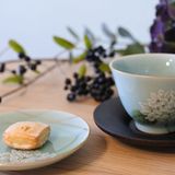 Tea and coffee accessories - Celadon Hydrangea, Tea bowl - YUKO KIKUCHI