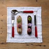Ménagères - Set de 4 couverts de table - Pop unis, Bordeau - SABRE PARIS