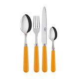Ménagères - Set de 4 couverts de table - Pop unis, Jaune - SABRE PARIS