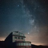 Art photos - Enchanting Belvédère Nights: Limited Edition Fine Art Print. Capturing the Historic Hotel's Essence in Archival Pigment Hues Black Wooden Frame with 70% Anti-Reflective Glass - ANNA DOBROVOLSKAYA-MINTS