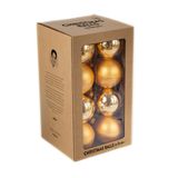 Guirlandes et boules de Noël - Boules de Noël paquet de 16 - Or - BY BENSON