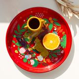 Trays - HAND PAINTED ROUND TRAY HF - HELIO FERRETTI