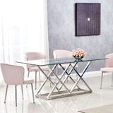 Dining Tables - TRIANGLE TABLE WITH CHROME LEGS 180X90CM - EURODESIGN FRANCE