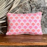 Fabric cushions - Mina Pink Flower Cushion Cover - TERRE AMBRÉE