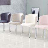 Chairs for hospitalities & contracts - CHAISE DIANA EN VELOURS CHROME - EURODESIGN FRANCE