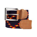 Leather goods - Blue orange yellow braided belt - VERTICAL L ACCESSOIRE
